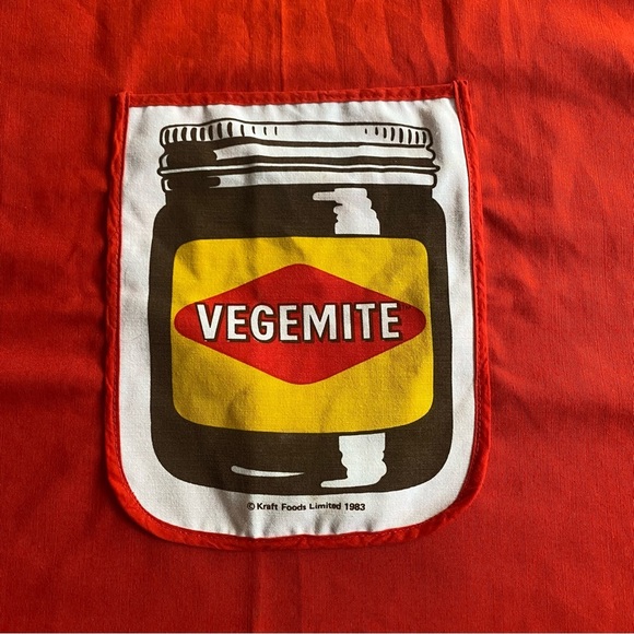 Vintage Tobhar Vegemite bakers apron Kraft foods limited 1983 printed in AUS - Picture 2 of 4